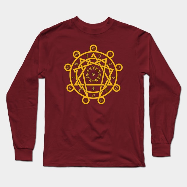 Arcane Enneagram Long Sleeve T-Shirt by PeregrinusCreative